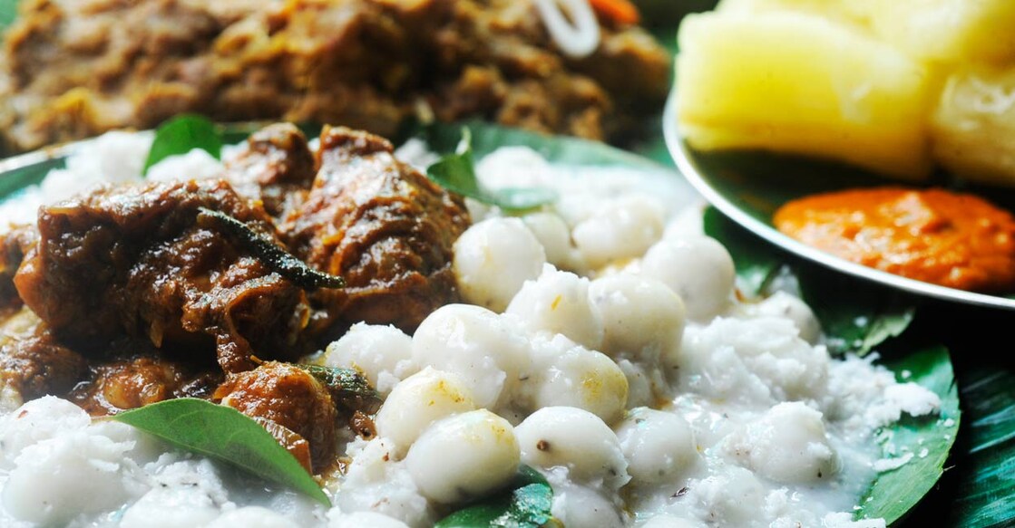 Pidi with chicken curry Pidi with chicken curry