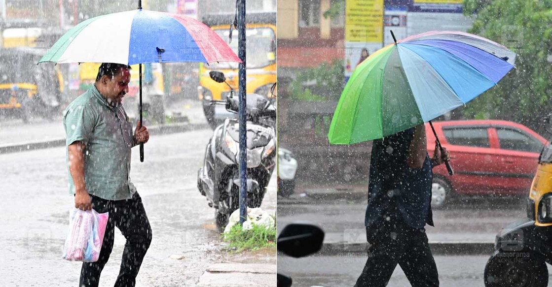 പ്രതീക്ഷിക്കാതെ കണ്ണൂരിൽ പെയ്ത കനത്ത മഴ. ചിത്രം : ആറ്റ്‌ലി ഫെർണാണ്ടസ്  ∙ മനോരമ