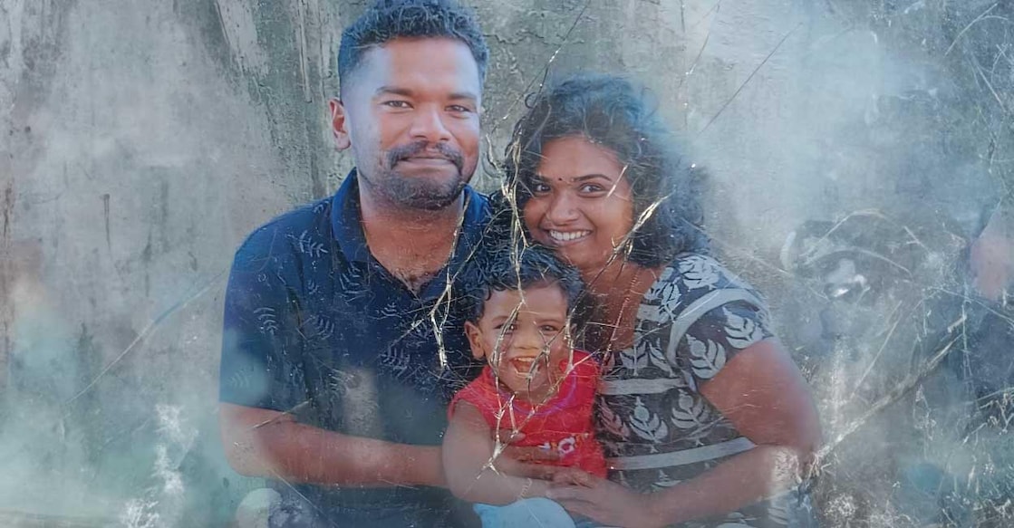 അജീഷും സുലുവും ആദിക്കൊപ്പം. (Photo : Special arrangement)