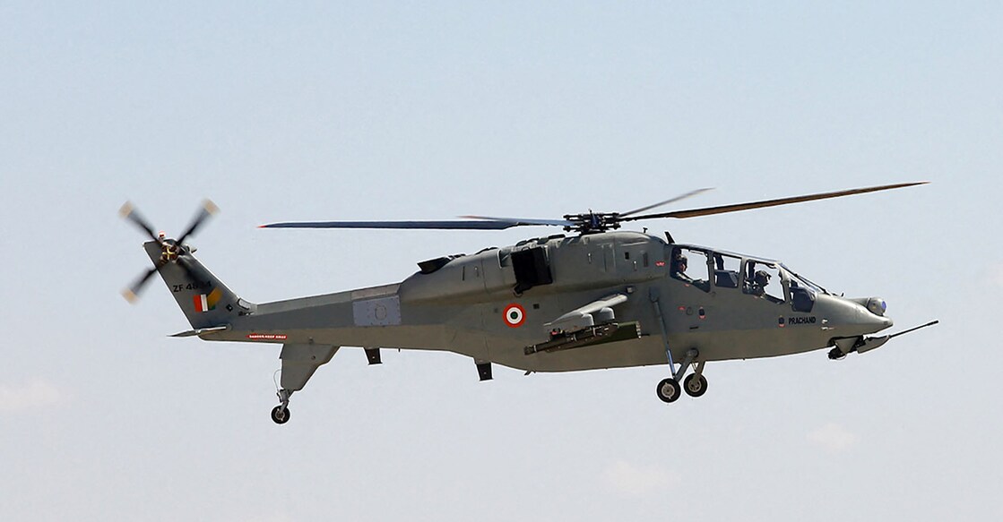 ‘പ്രചണ്ഡ്’ ഹെലികോപ്റ്റർ. (Photo by Indian Ministry of Defence / AFP)