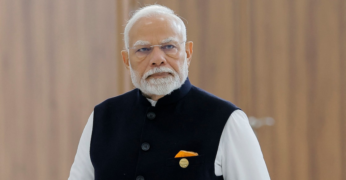 Indian Prime Minister Narendra Modi arrives at the BRICS summit in Kazan on October 23, 2024. (Photo by Maxim Shemetov / POOL / AFP)