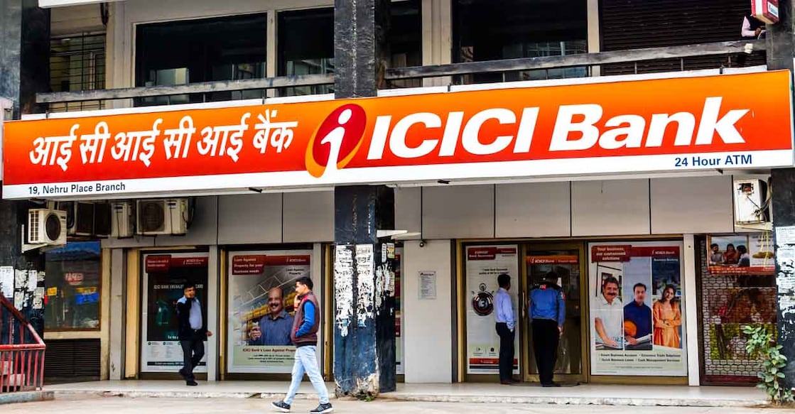 New Delhi, India - Dec 06, 2019 - Nehru Place branch of ICICI Bank provides retail banking services