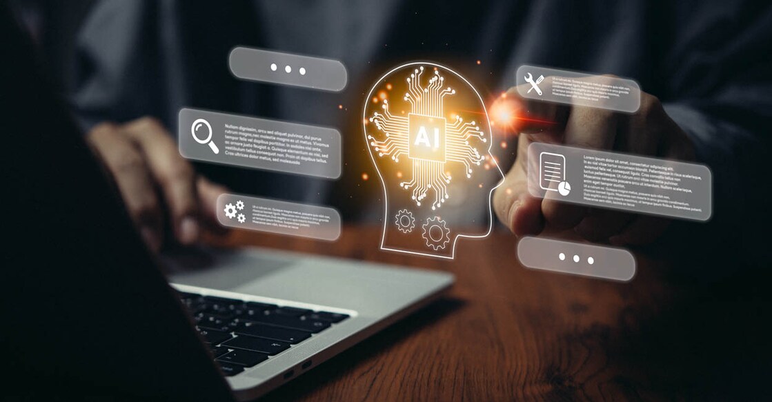 artificial chat Chat with AI or Artificial Intelligence. Digital chatbot, robot application, OpenAI generate. Futuristic technology.