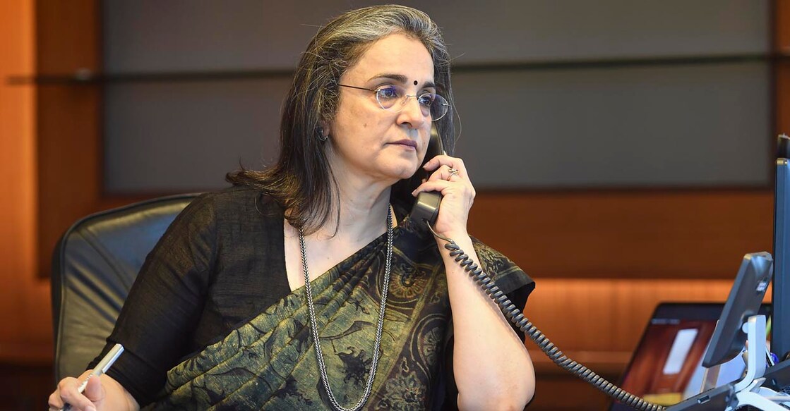 PTI05_27_2022_000114A Mumbai: Chairperson of the Securities and Exchange Board of India (SEBI) Madhabi Puri Buch poses for picture at SEBI Bhavan BKC in Mumbai, Friday, May 27, 2022. (PTI Photo/Kunal Patil)(PTI05_27_2022_000114A)