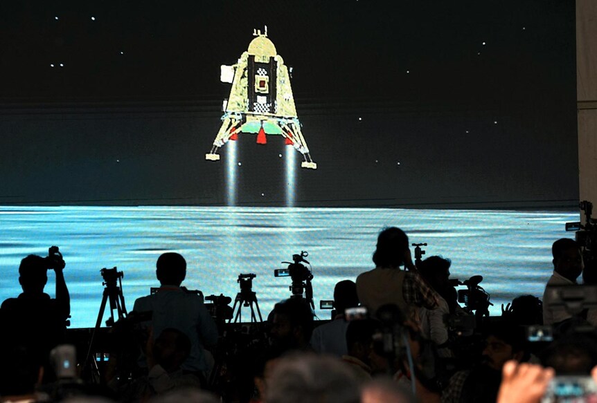 Bengaluru: ISRO employees watch the successful soft landing of Chandrayaan-3 on the surface of the moon at ISRO's Telemetry, Tracking and Command Network facility, in Bengaluru, Wednesday, Aug 23, 2023. (PTI Photo/Shailendra Bhojak)(PTI08_23_2023_000366A)