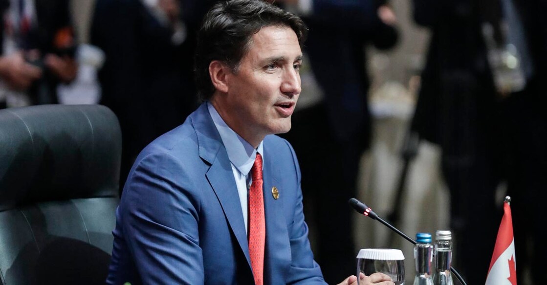 Canada's Prime Minister Justin Trudeau delivers a speech during the ASEAN-Canada Summit, held as part of the 43rd ASEAN Summit in Jakarta on September 6, 2023. (Photo by Adi WEDA / POOL / AFP)