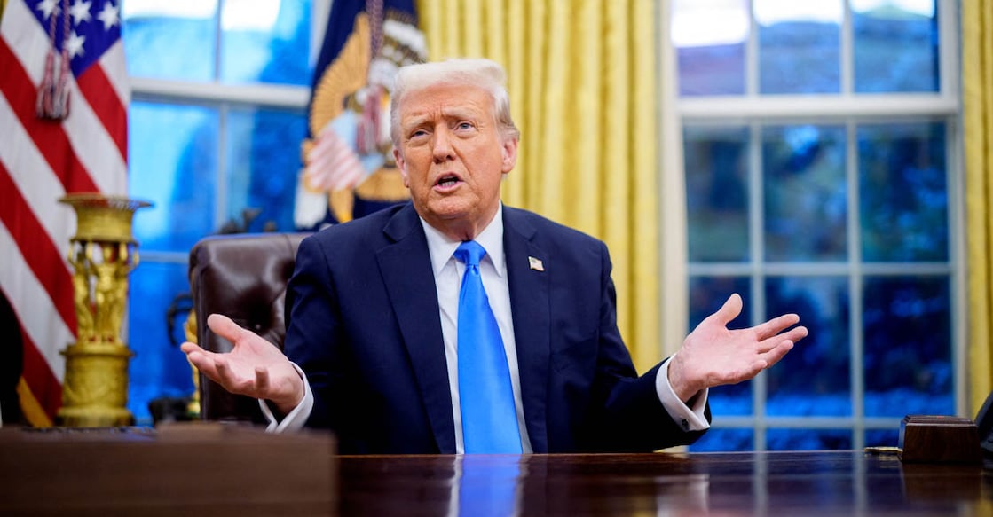 WASHINGTON, DC - FEBRUARY 11: U.S. President Donald Trump speaks during an executive order signing in the Oval Office at the White House on February 11, 2025 in Washington, DC. Trump is to sign an executive order implementing the Department of Government Efficiency's (DOGE) "workforce optimization initiative," which, according to Trump, will encourage agencies to limit hiring and reduce the size of the federal government.   Andrew Harnik/Getty Images/AFP (Photo by Andrew Harnik / GETTY IMAGES NORTH AMERICA / Getty Images via AFP)