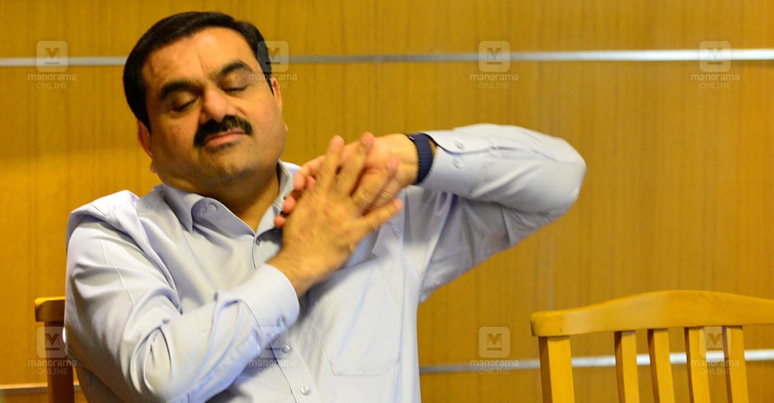 Chairman and founder of Adani Group, Gautam Adani at Taj Hotel Thiruvananthapuram. 17/08/2015