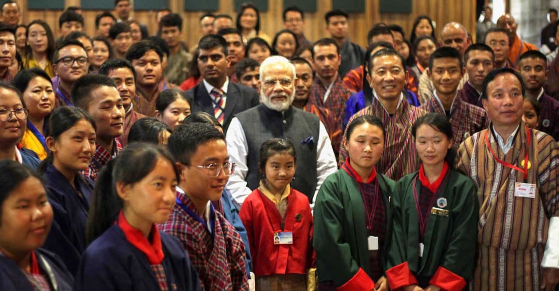Bhutan's King Jigme Khesar Namgyel Wangchuck meets Indian PM Modi Bhutan's King Jigme Khesar Namgyel Wangchuck meets Indian PM Modi