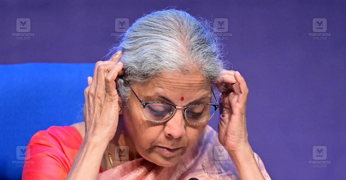 New Delhi 2024 Febuary 01 : Union Finance Minister Nirmala Sitharaman addresses the post-Budget press conference, in New Delhi.  @ Rahul R Pattom