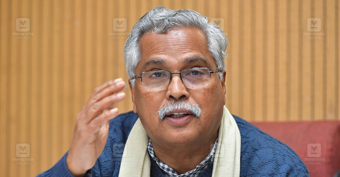 NEW DELHI 2024 FEBRUARY 06    :   CPI state secretary Binoy Viswam MP  in a press conferance at Kerala house New Delhi  . @ JOSEKUTTY PANACKAL / MANORAMA