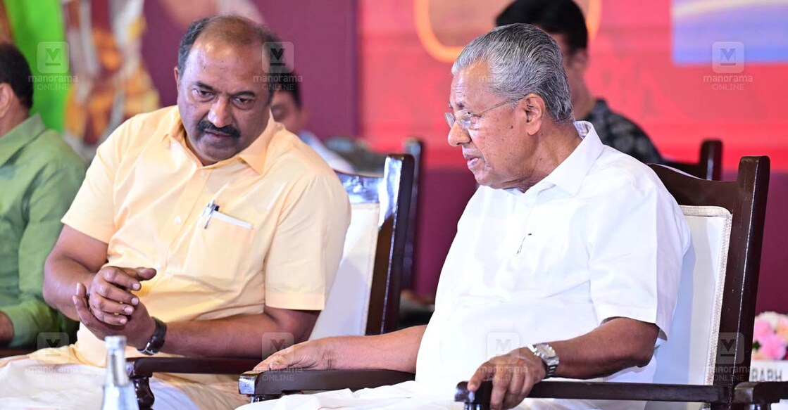 New Delhi 2023 August 04 : Chief Minister of Kerala Pinarayi Vijayan and Kerala state Finance Minister K N Balagopal  @ Rahul R Pattom