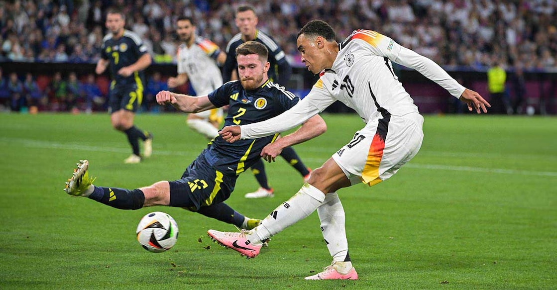 euro-main-anil 2024 യൂറോ കപ്പിലെ ജർമനി – സ്കോട്ലൻഡ് മത്സരത്തിൽ നിന്ന്. (Photo by DAMIEN MEYER / AFP)