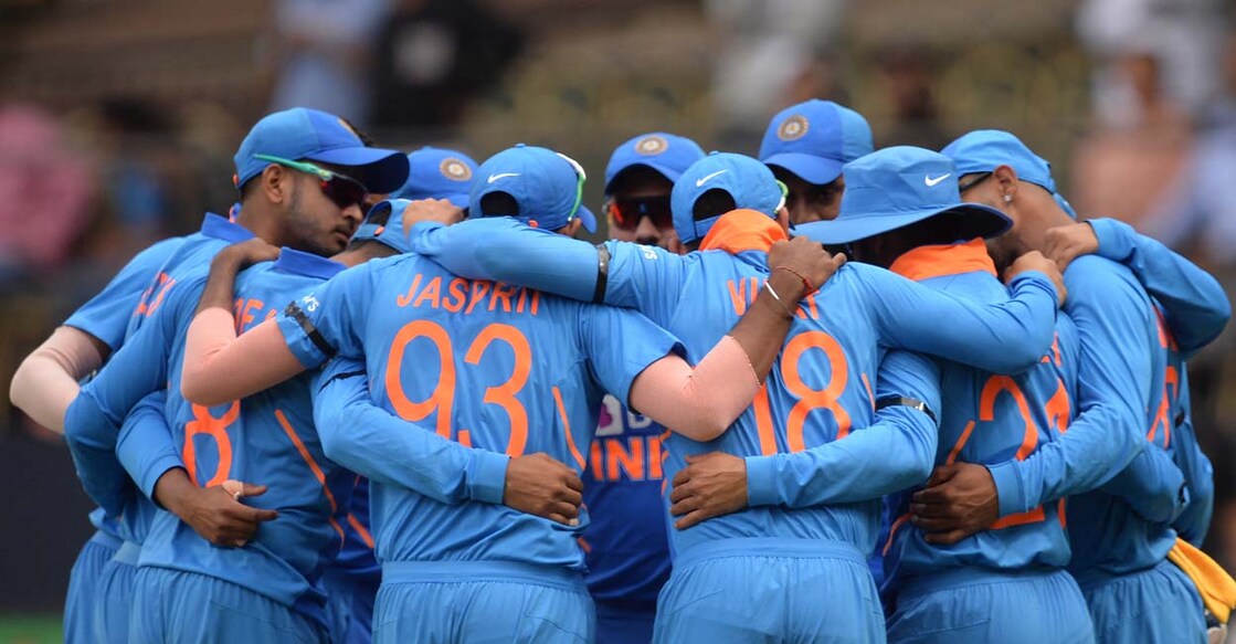 CRICKET-IND-AUS ഇന്ത്യൻ ക്രിക്കറ്റ് ടീം താരങ്ങൾ. (Photo by Manjunath KIRAN / AFP)