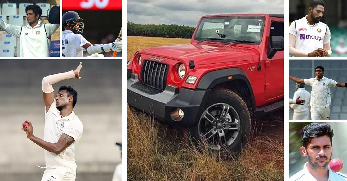 thar-suv-cricket-players