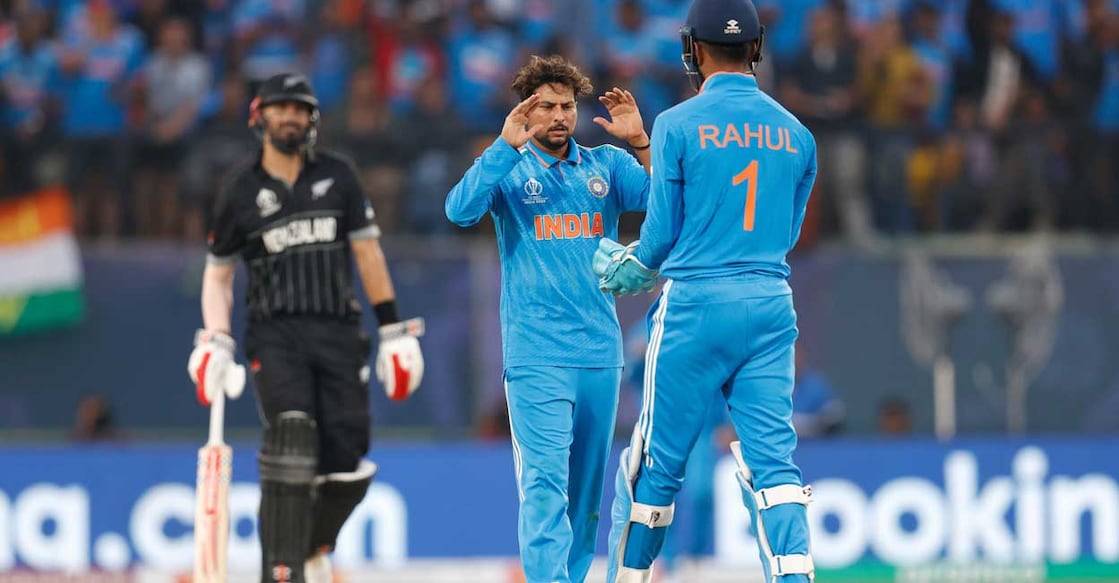 kuldeep-yadav വിക്കറ്റ് നേട്ടം ആഘോഷിക്കുന്ന കുൽദീപ് യാദവ്. Photo: FB@IndianCricketTeam