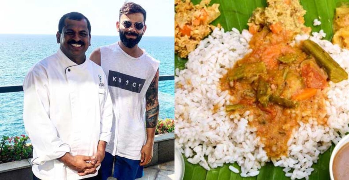 ഷെഫ് സുരേഷ് പിള്ള വിരാട് കോലിയോടൊപ്പം