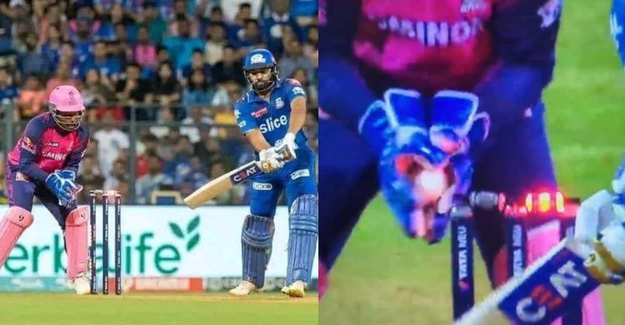 MI Fans Accuse Sanju Samson of Cheating in Rohit Sharma’s Dismissal Against RR