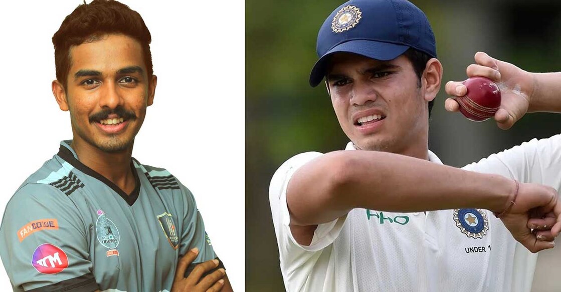 rohan-kunnummal-arjun-tendulkar രോഹൻ കുന്നുമ്മൽ, അർജുൻ തെൻഡുൽക്കർ
