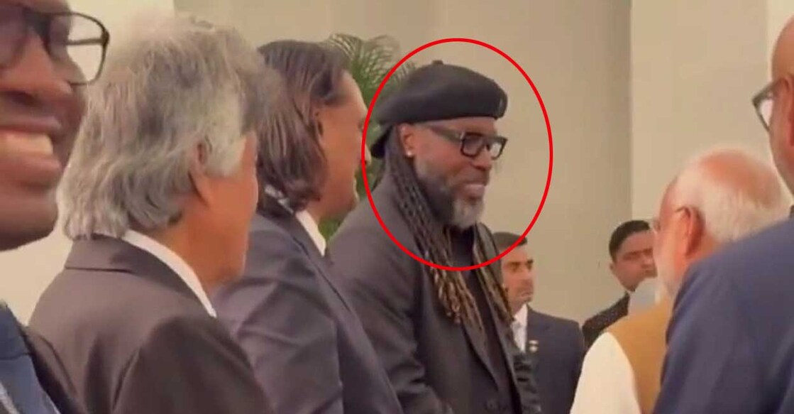 gayle-modi ക്രിസ് ഗെയ്ൽ പ്രധാനമന്ത്രി നരേന്ദ്ര മോദിക്കൊപ്പം (എക്സിൽ പങ്കുവച്ച വിഡിയോയിൽനിന്ന്)