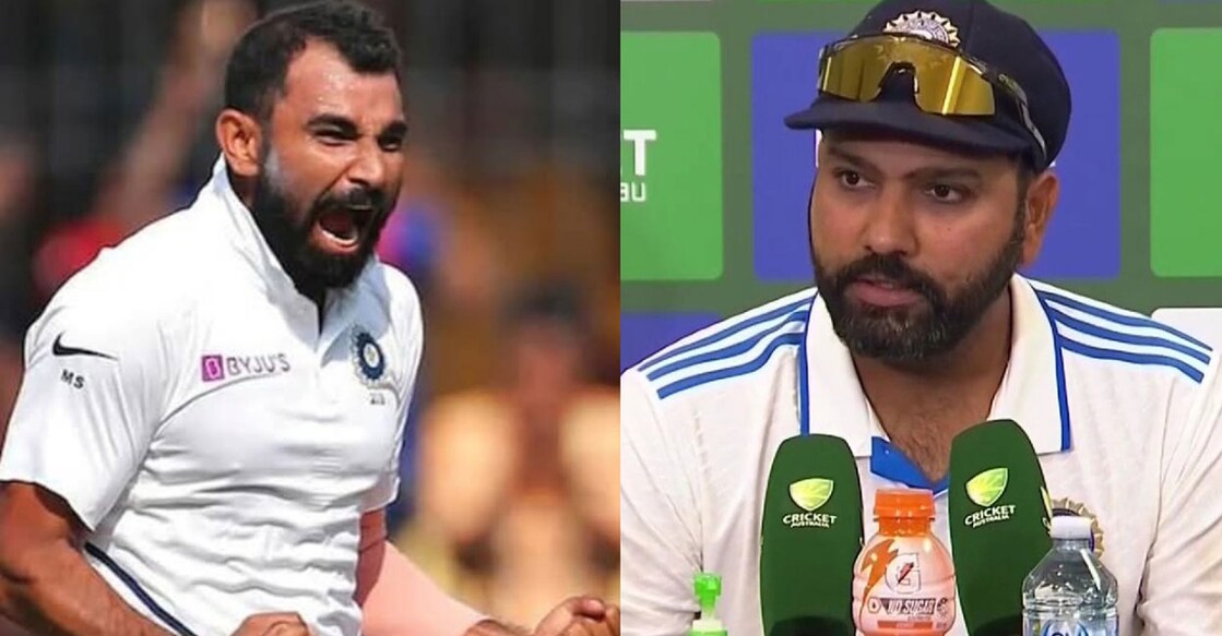 മുഹമ്മദ് ഷമി, രോഹിത് ശർമ. Photo: X@BCCI