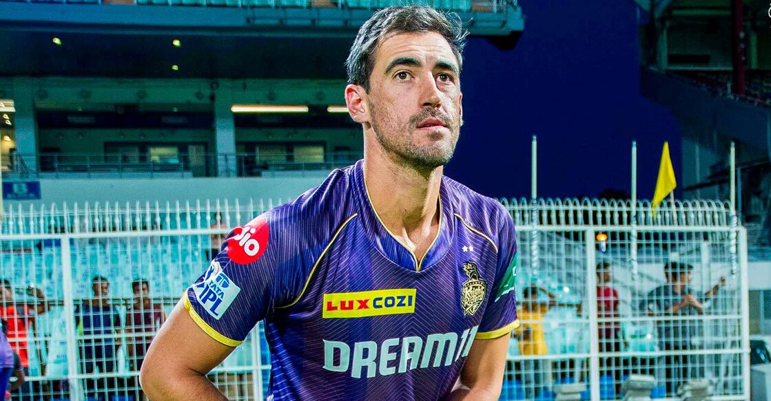 mitchell-starc-1248 മിച്ചൽ സ്റ്റാർക്ക് പരിശീലനത്തിനിടെ. Photo: X@KKR