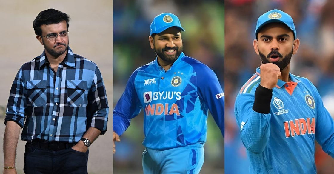 sorav-ganguly-rohit-sharma-virat-kohli സൗരവ് ഗാംഗുലി, രോഹിത് ശർമ, വിരാട് കോലി (ഫയൽ ചിത്രം)