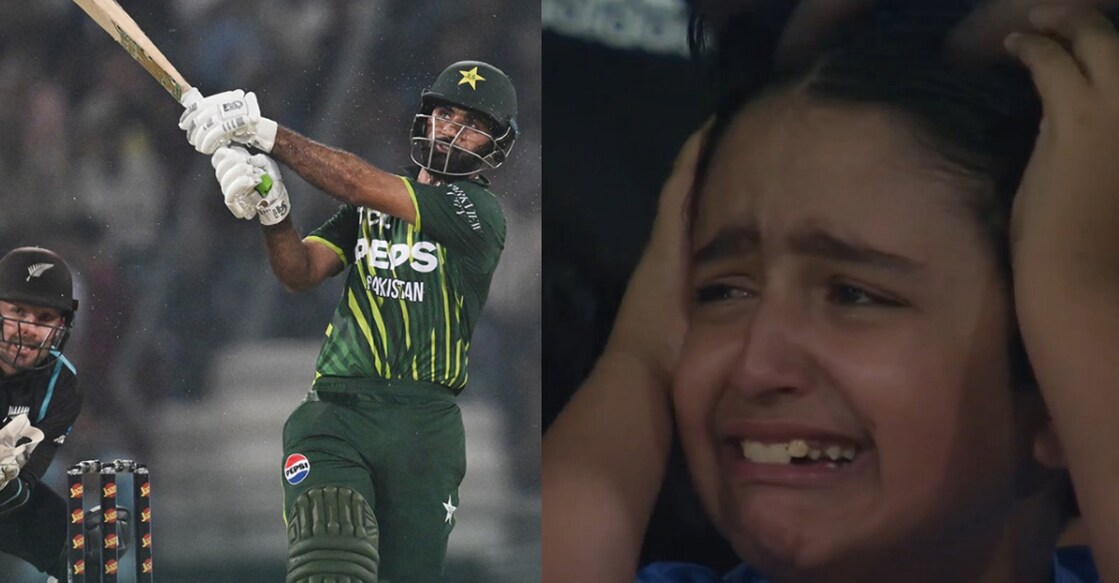 pakistan-fail പാക്കിസ്ഥാൻ ന്യൂസീലൻഡ് മത്സരത്തിൽനിന്ന്, പാക്കിസ്ഥാന്റെ തോൽവിയെ തുടർന്ന് കരയുന്ന പെൺകുട്ടി.