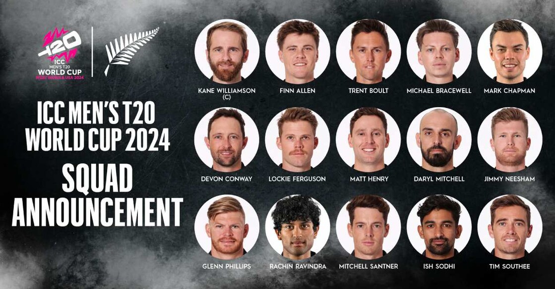nz-wc-squad ട്വന്റി20 ലോകകപ്പിനുള്ള ന്യൂസീലന്ഡ് സ്ക്വാഡ് (Image Credit: X/ @BLACKCAPS)
