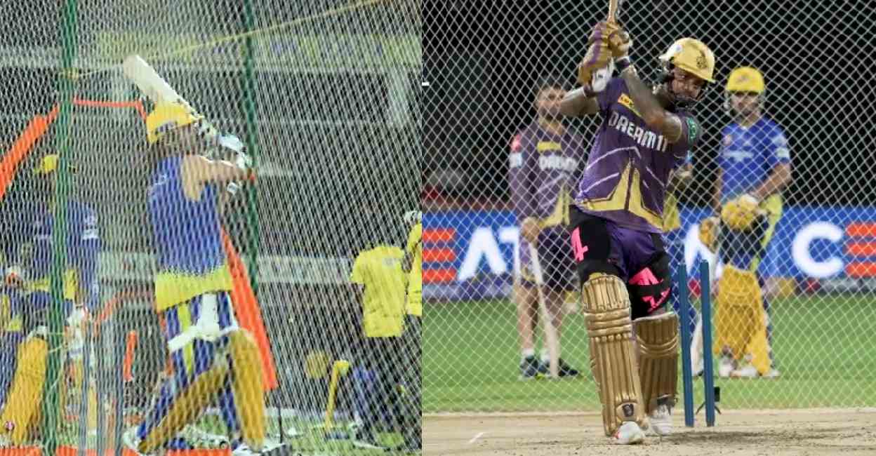 Dhoni and Narine Train with Superstars Ahead of CSK vs KKR IPL 2024 Clash