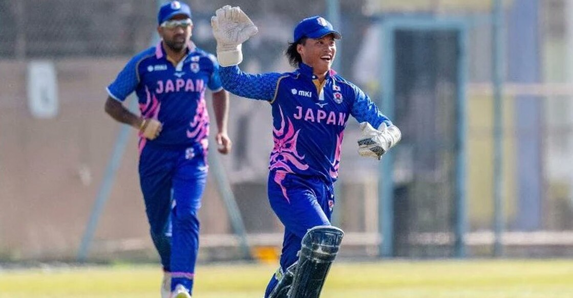 japan-cricket ജപ്പാൻ താരങ്ങളുടെ ആഹ്ലാദം