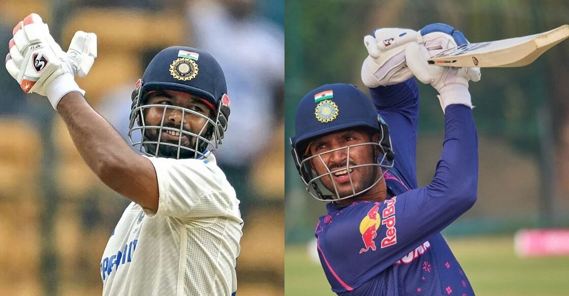 ഋഷഭ് പന്ത്, ധ്രുവ് ജുറേൽ. photo: X@BCCI