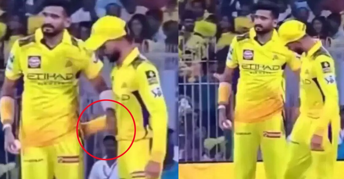 ഖലീൽ അഹമ്മദും ഋതുരാജ് ഗെയ്ക്‌വാദും മത്സരത്തിനിടെ.