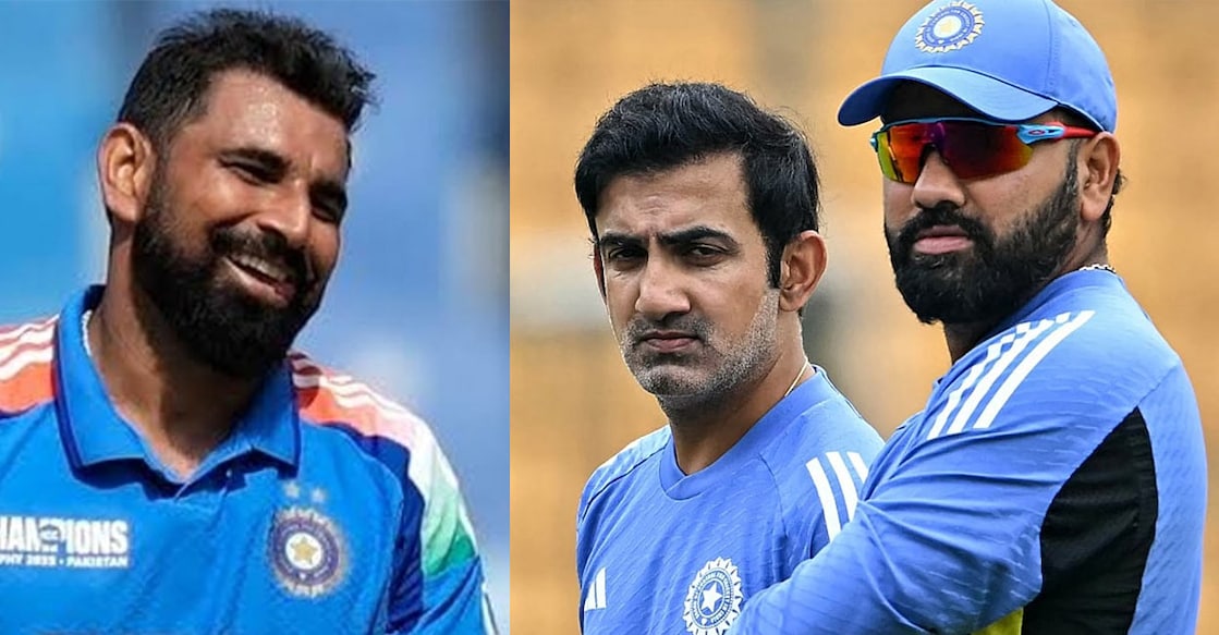 mohammed-shami-gautam-gambhir-rohit-sharma മുഹമ്മദ് ഷമി, ഗൗതം ഗംഭീറും രോഹിത് ശർമയും