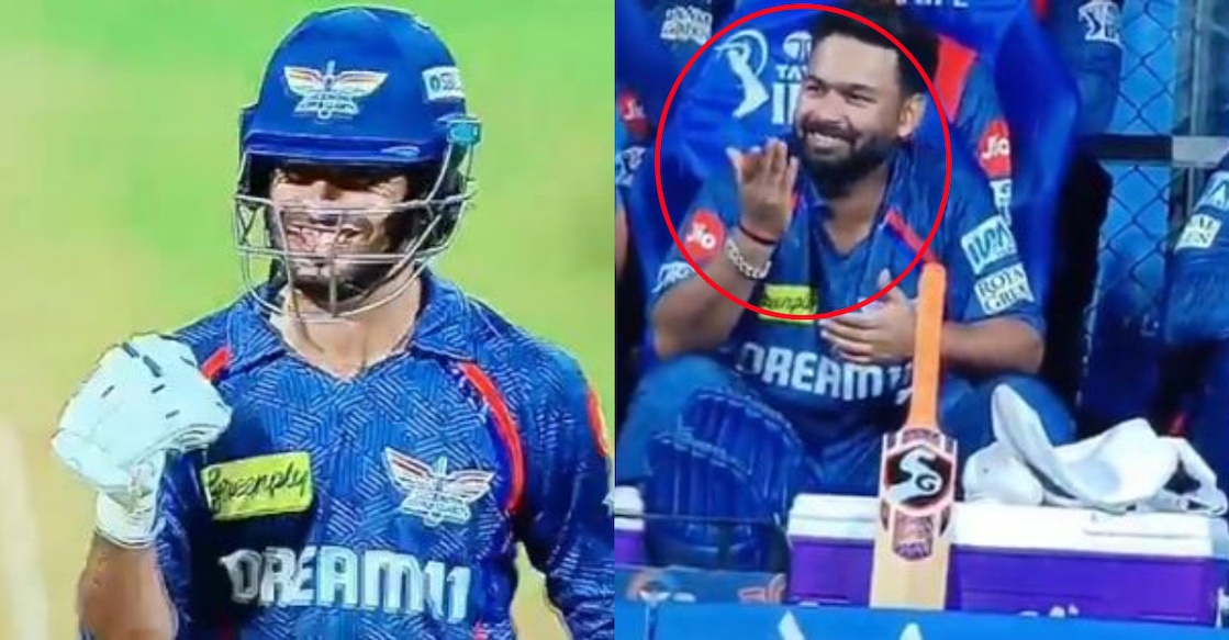 ബുമ്രയെ സിക്സർ പറത്തിയ ബിഷ്ണോയിയുടെ ആഹ്ലാദം, ഋഷഭ്  പന്തിന്റെ പ്രതികരണം. Photo: X@IPL