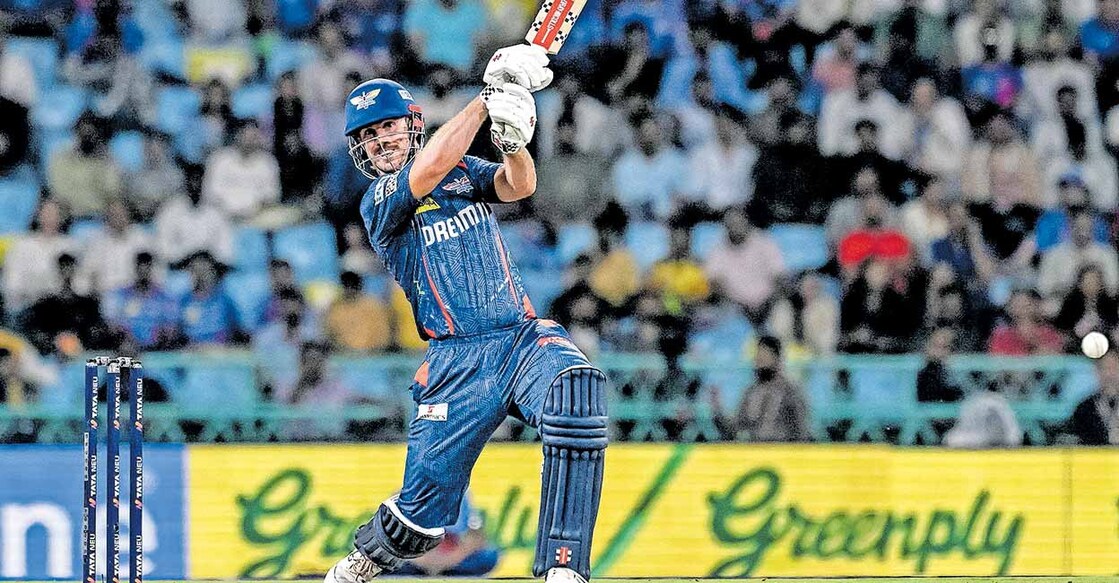 
ലക്നൗ താരം മിച്ചൽ മാർഷിന്റെ ബാറ്റിങ്