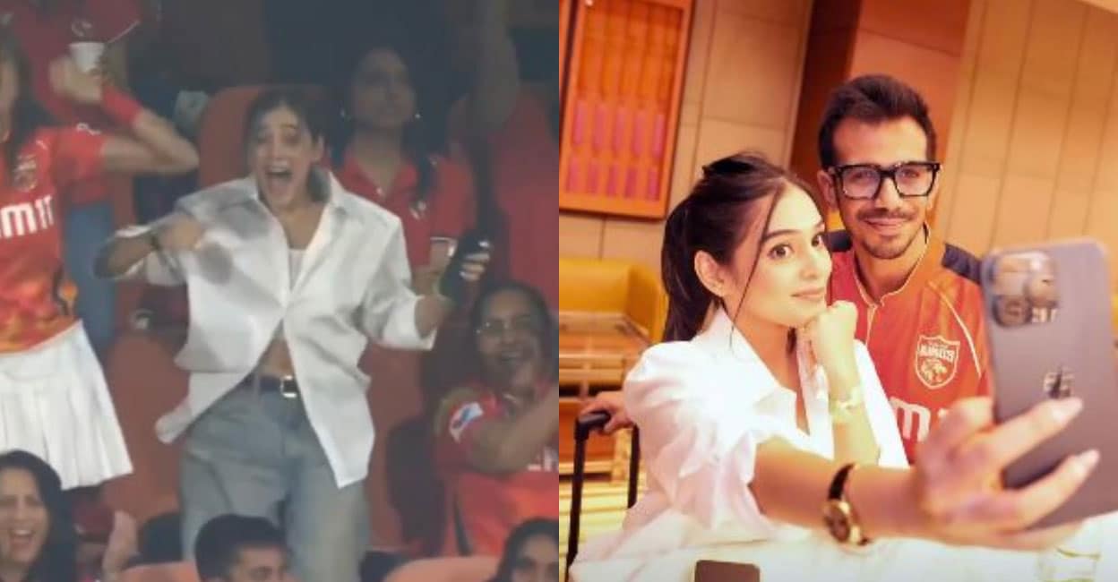 പഞ്ചാബ് കിങ്സിനായി തുള്ളിച്ചാടി ആർജെ മഹ്‍വാഷ്, മത്സര ശേഷം ‘പ്രിയപ്പെട്ടവൾക്കൊപ്പം’ ചെഹലിന്റെ സെൽഫി