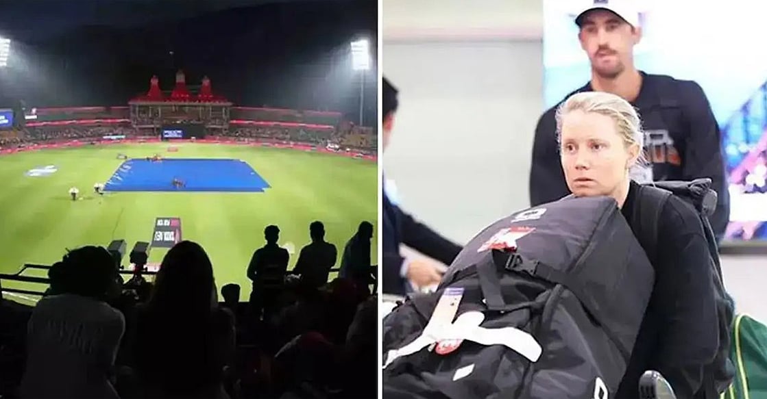 dharamsala-stadium-alyssa-healy ധരംശാല സ്റ്റേഡിയം, അലീസ ഹീലിയും ഭർത്താവ് മിച്ചൽ സ്റ്റാർക്കും (എക്സിൽ പങ്കുവച്ച ചിത്രം)