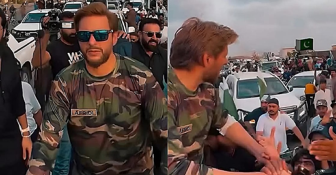 shahid-afridi-rally കറാച്ചിയിലെ റാലിയിൽ ഷാഹിദ് അഫ്രീദി (എക്സിൽ പങ്കുവച്ച ചിത്രം)