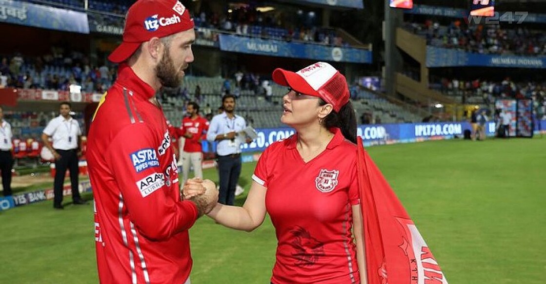 ഗ്ലെൻ മാക്‌സ്‌വെലും പ്രീതി സിന്റയും (ഫയൽ ചിത്രം)