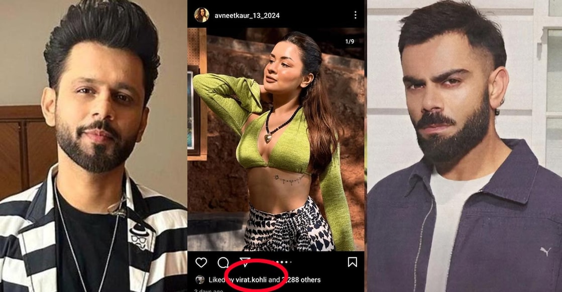 rahul-vaidya-avneet-kaur-virat-kohli രാഹുൽ വൈദ്യ, അവ്നീത് കൗർ, വിരാട് കോലി
