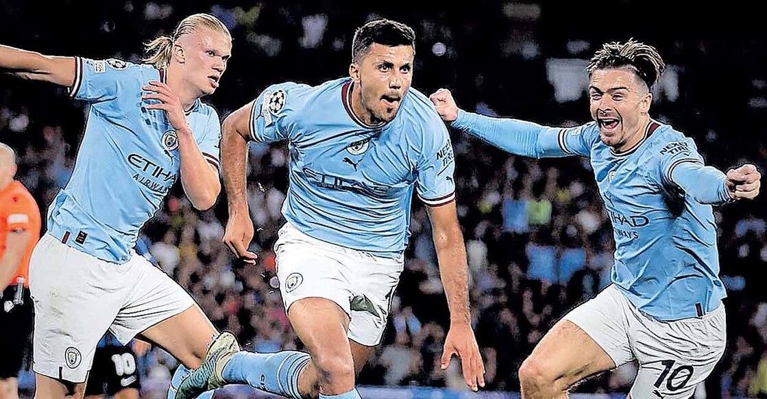 manchester-city-inter-milan-1 മാഞ്ചസ്റ്റർ സിറ്റിയുടെ വിജയഗോൾ നേടിയ റോഡ്രി (നടുവിൽ) സഹതാരങ്ങളായ ജാക്ക് ഗ്രീലിഷിനും എർലിങ് ഹാലണ്ടിനുമൊപ്പം ആഹ്ലാദത്തിൽ.