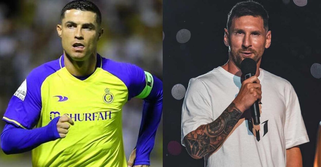 ronaldo-messi ക്രിസ്റ്റ്യാനോ റൊണാൾഡോ. Photo: FB@CristianoRonaldo, മെസ്സി. Photo: InterMiami