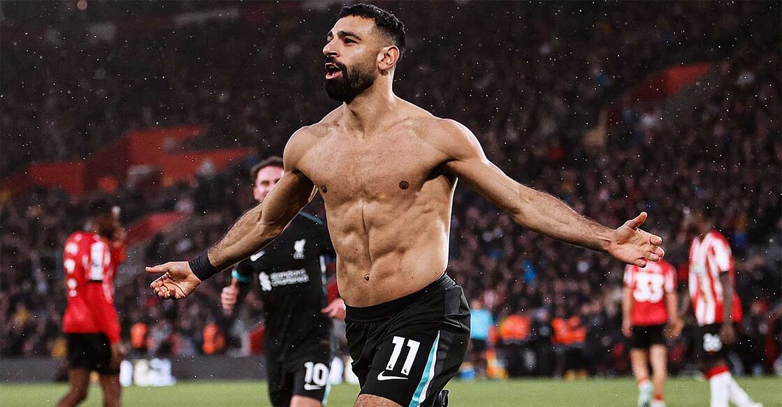 mohammed-salah-goal-celebration ഇരട്ടഗോളുമായി ലിവർപൂളിന് വിജയം സമ്മാനിച്ച് സൂപ്പർതാരം മുഹമ്മദ് സലായുടെ ആഹ്ലാദം (ഇപിഎൽ പങ്കുവച്ച ചിത്രം)