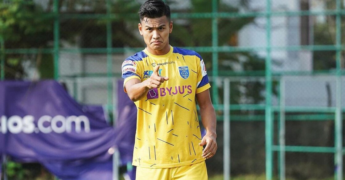 jeakson-singh ജീക്സൻ സിങ് പരിശീലനത്തിനിടെ. Photo: X@KBFC