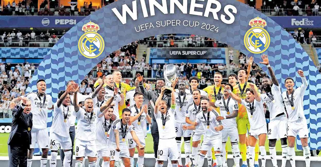 APTOPIX Poland Soccer UEFA Super Cup
റയൽ മഡ്രിഡ് താരങ്ങൾ യുവേഫ സൂപ്പർ കപ്പുമായി വിജയാഹ്ലാദത്തിൽ