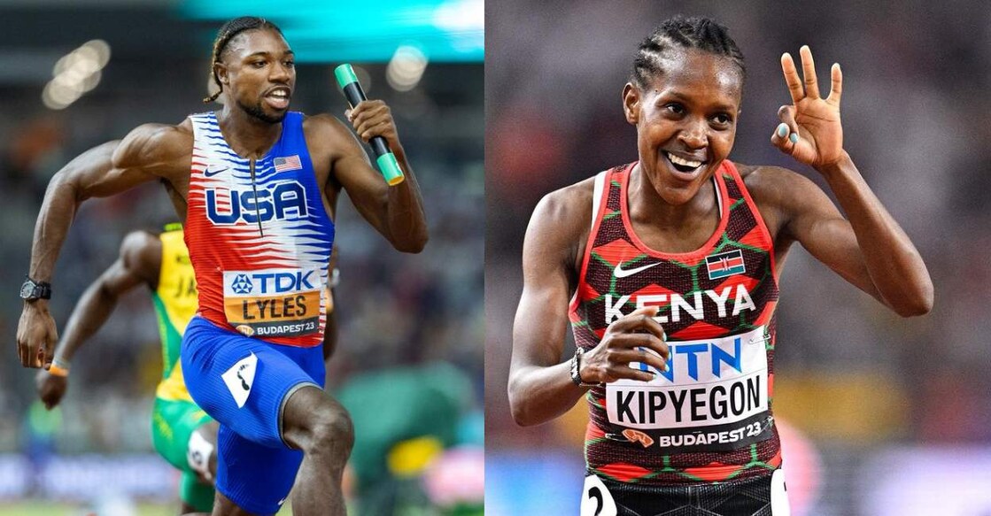 lyles-kipyegon നോഹ ലെയ്ല്സ്, ഫെയ്ത് കിപ്യേഗന് (Photo: X)