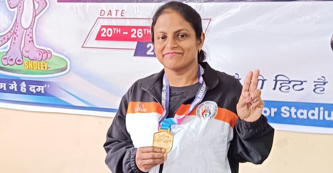 christy-solomon ദേശീയ പവർലിഫ്റ്റിങ് ചാംപ്യൻഷിപ്പിൽ വനിതകളുടെ 63 കിലോഗ്രാം വിഭാഗത്തിൽ സ്വർണം നേടിയ ക്രിസ്റ്റി സോളമൻ