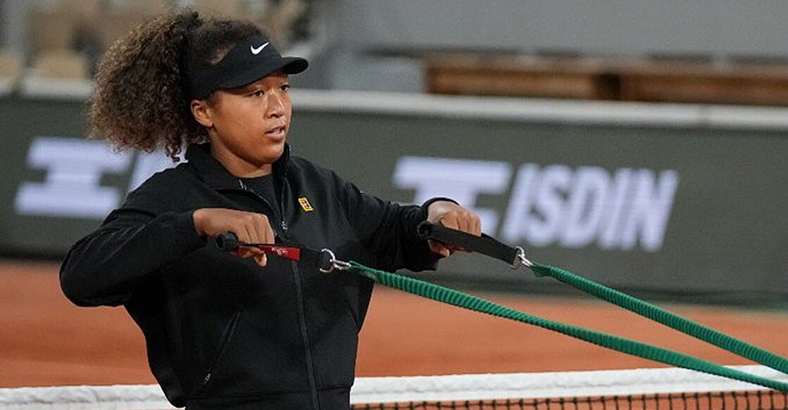 മുൻ ലോക ഒന്നാം നമ്പർ താരം നവോമി ഒസാക പരിശീലനത്തിൽ (ഫ്രഞ്ച് ഓപ്പൺ പങ്കുവച്ച ചിത്രം)