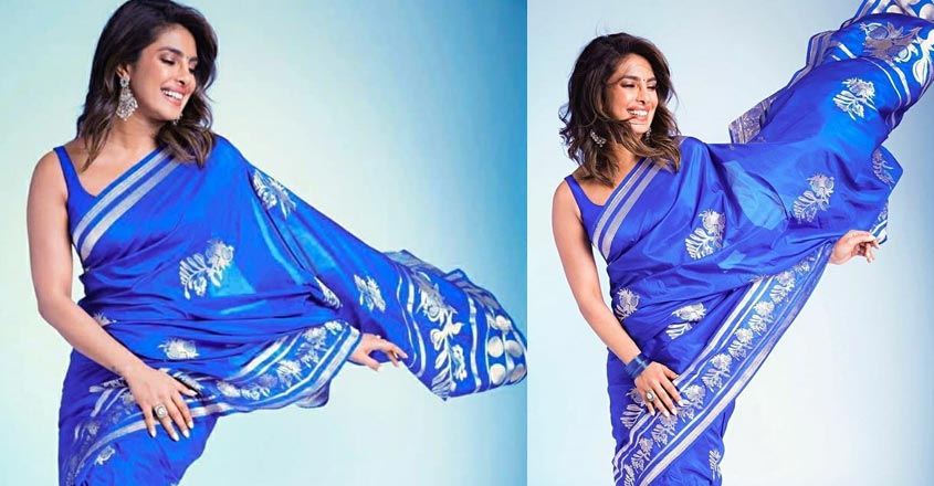 priyanka-chopra-blue-saree-2 priyanka-chopra-blue-saree-2